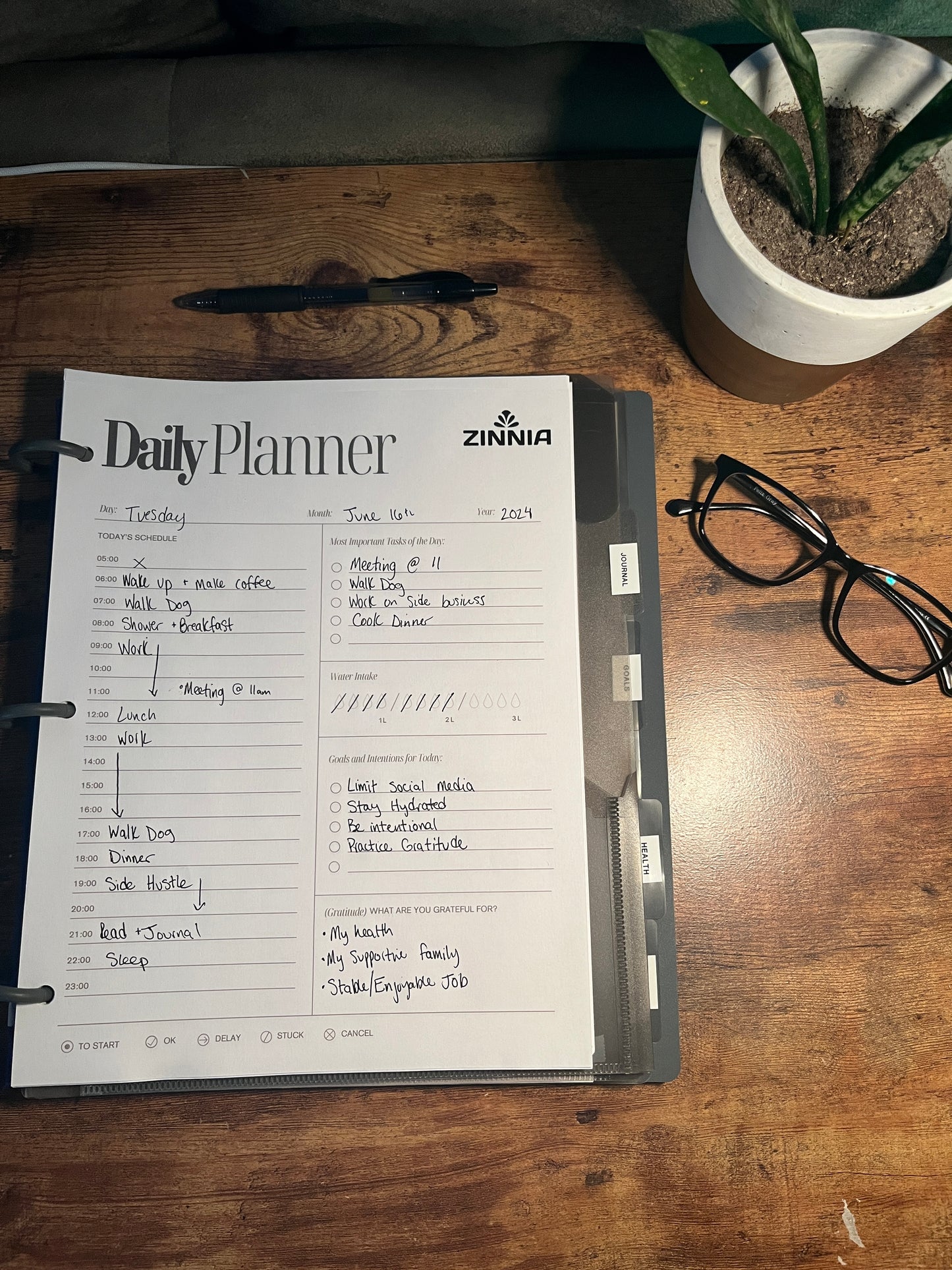 Daily Planner Printable PDF