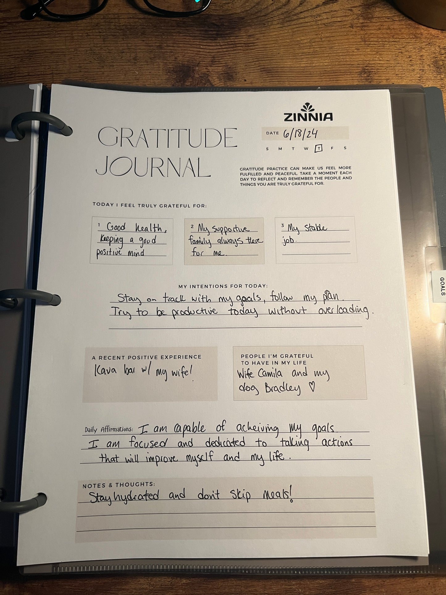 Gratitude Journal Printable PDF