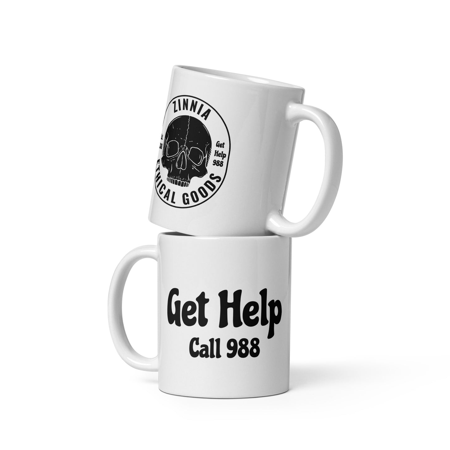 Get Help White Glossy Mug