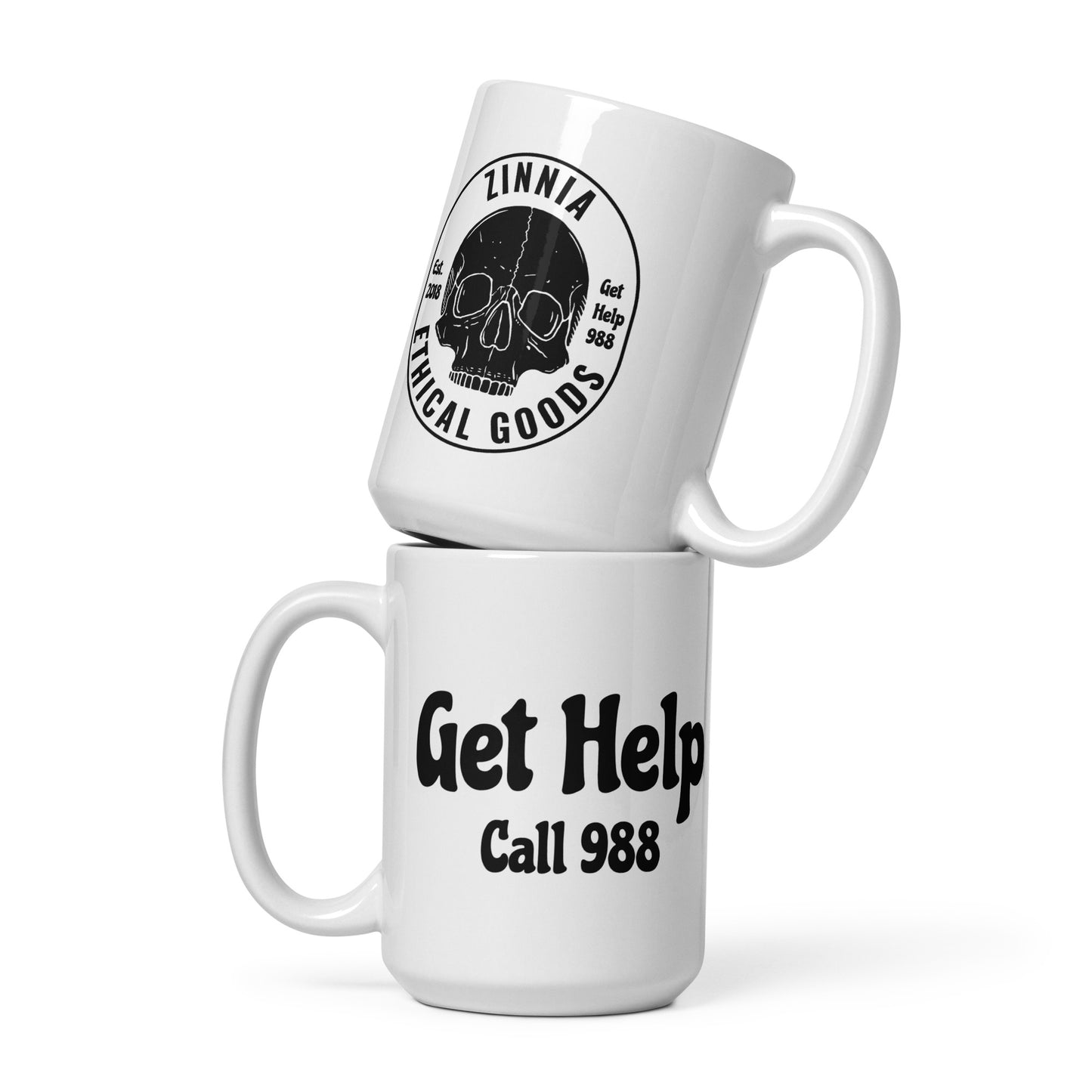 Get Help White Glossy Mug