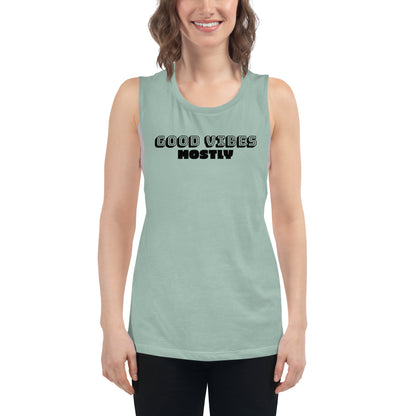 Good Vibes Mostly Women's Muscle Tank